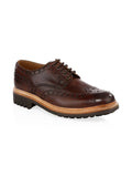 Dark Brown Hand Painted Calf Leather Brogue Shoes H683104