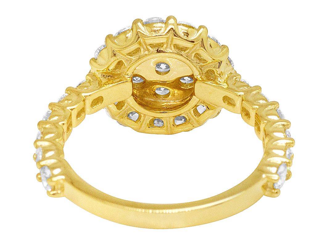 10K Yellow Gold Diamond Engagement Ring 2 CT R9376