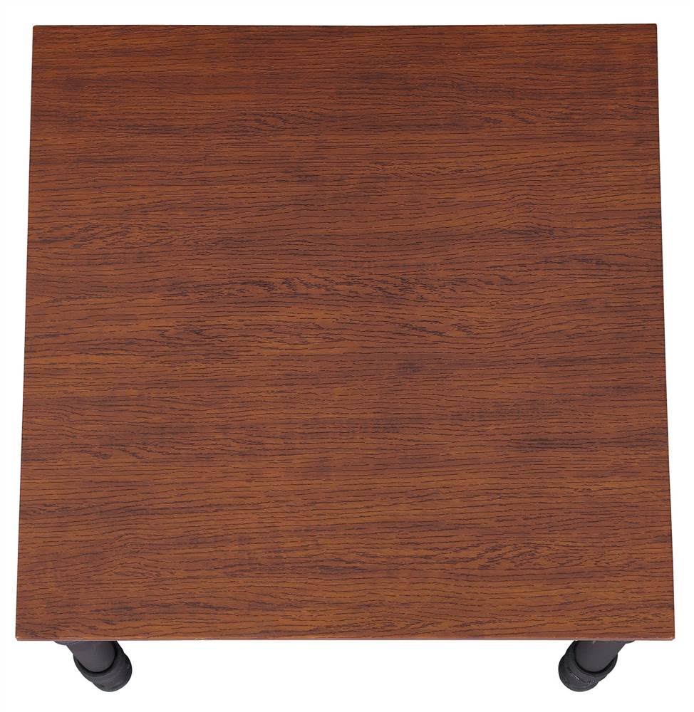 Industrial End Table in Teak Finish H5160