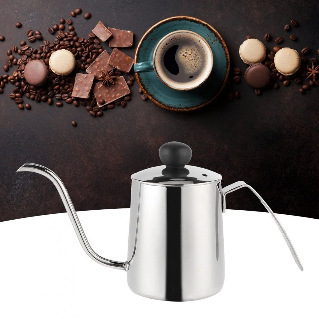 250ml Stainless Steel Coffee Pot with Lid Y4118