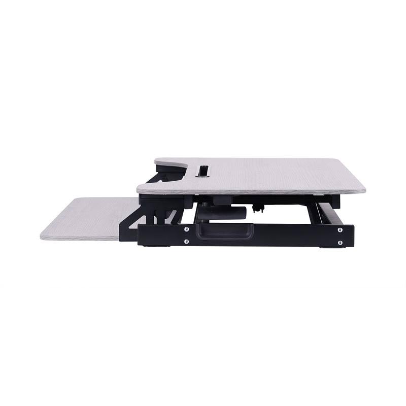 Standing Desk Converter with Floor Mat 31.5 inch Gray S803676
