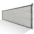 Grey Privacy Fence Screen HDPE Mesh Cover with Reinforced Grommets F73434