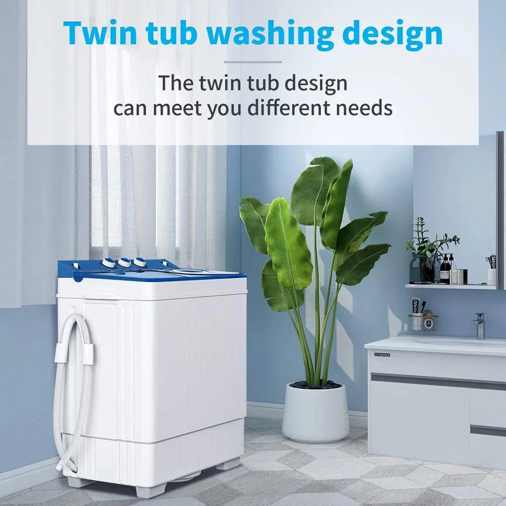 Semi-automatic Twin Tube Washing Machine White & Blue R628328