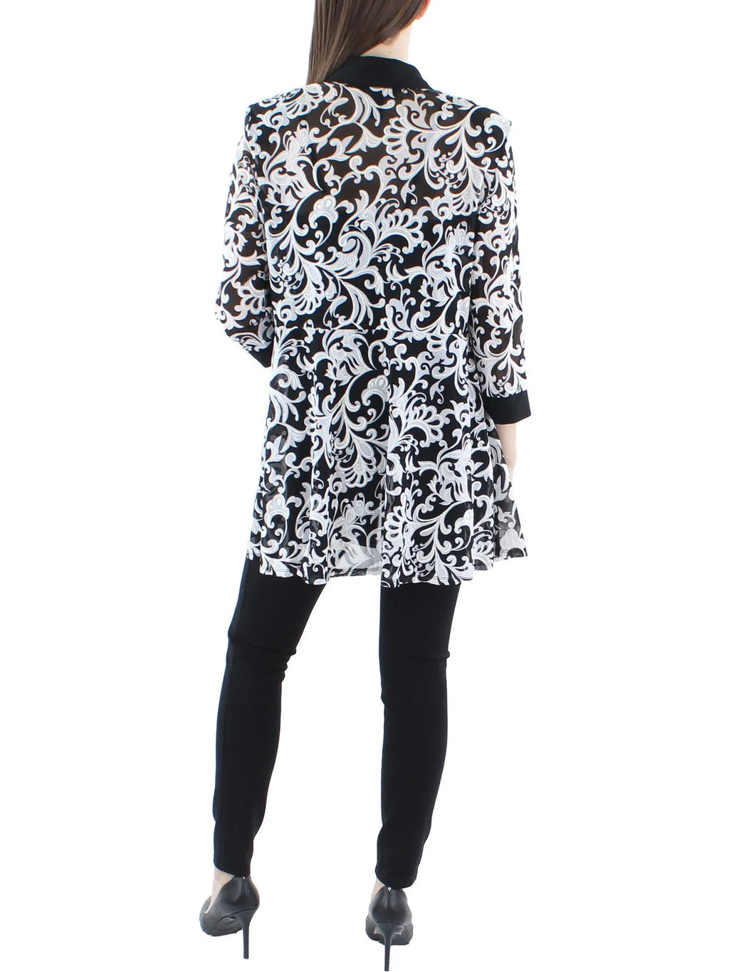 Mesh Printed Duster Blazer M86972
