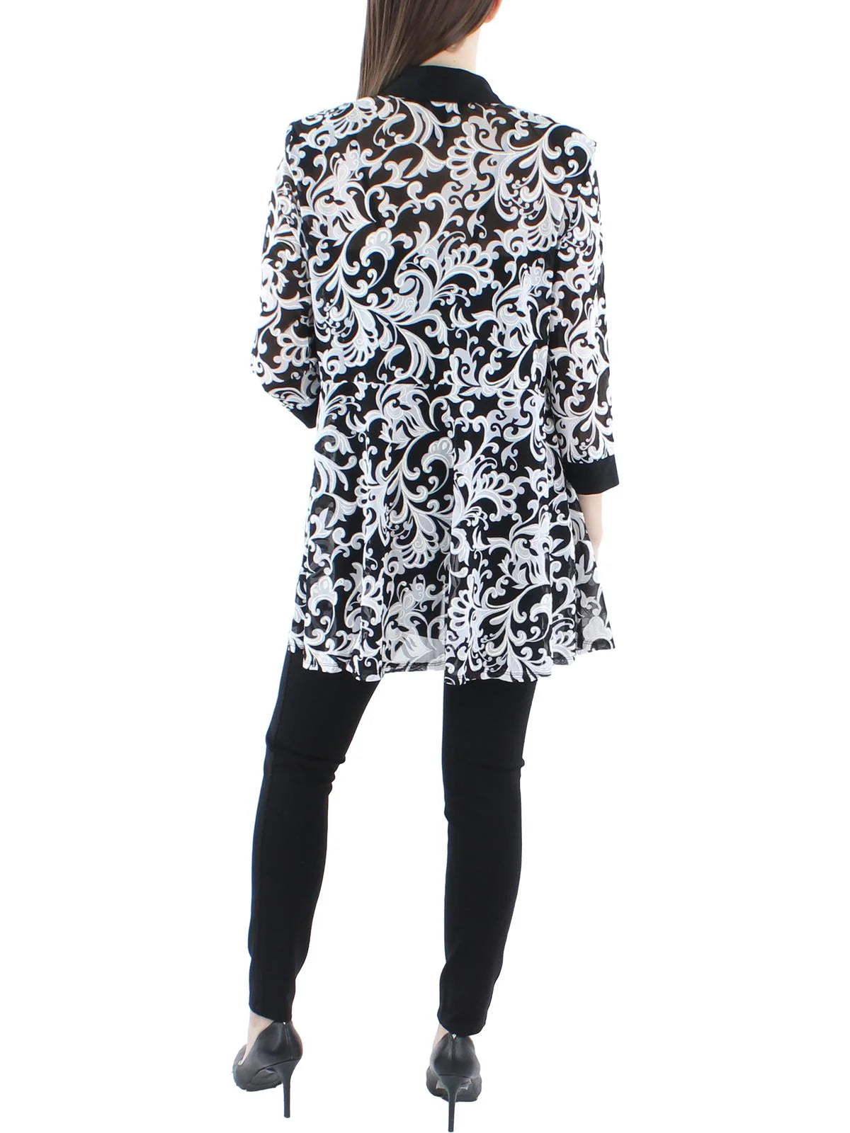 Mesh Printed Duster Blazer M86972