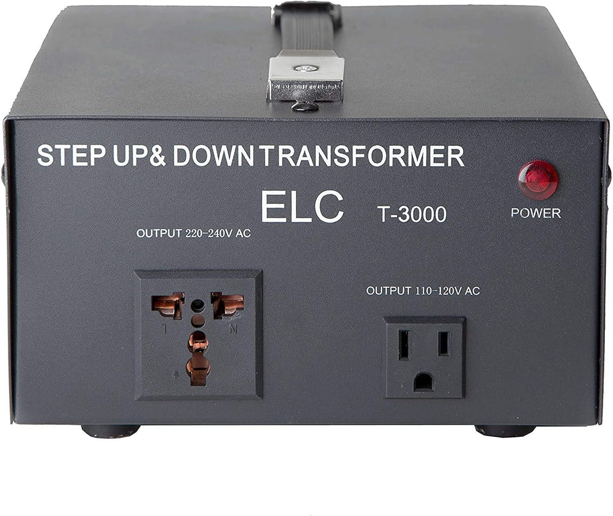 3000-Watt Voltage Converter Transformer 110V/220V with Circuit Breaker Protection L80404