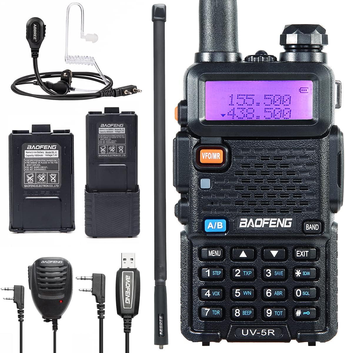 Two-Way Radios Handheld Walkie Talkies Pack of 2 with Rechargeable Battery W83458