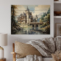 Natural Pine Wood Architecture Print U8594