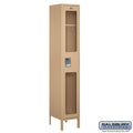 Tan Extra Wide See-Through Metal Locker B814907