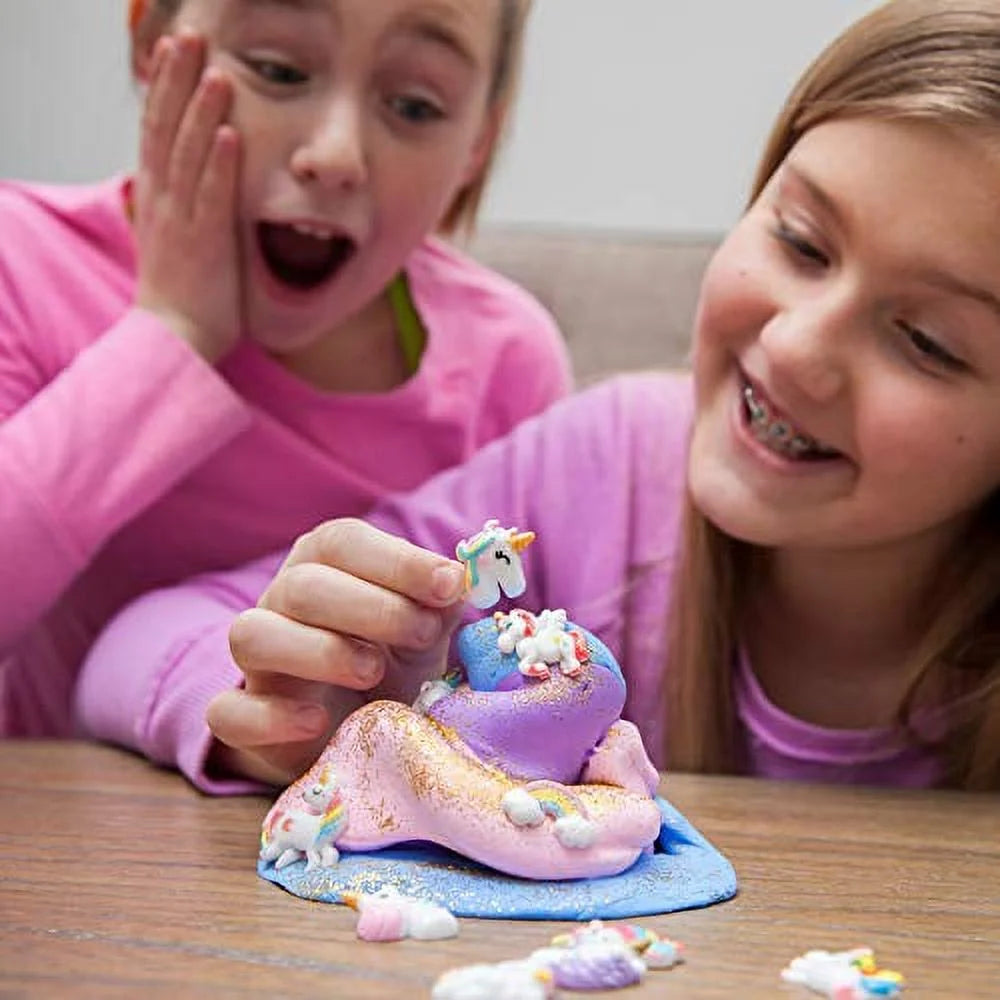 Unicorn Slime Kit with Fluffy Slime, Charms, Emoji Slime, Floam Beads, Glitter Add Ins DIY Slime Making Kit and Slime Accessories G33015