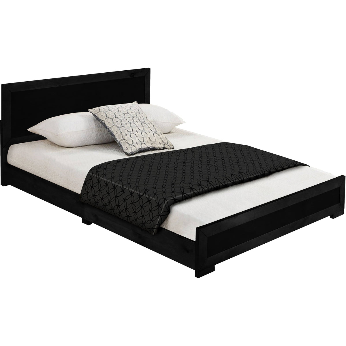 Walnut Wooden Queen Platform Bed J792621
