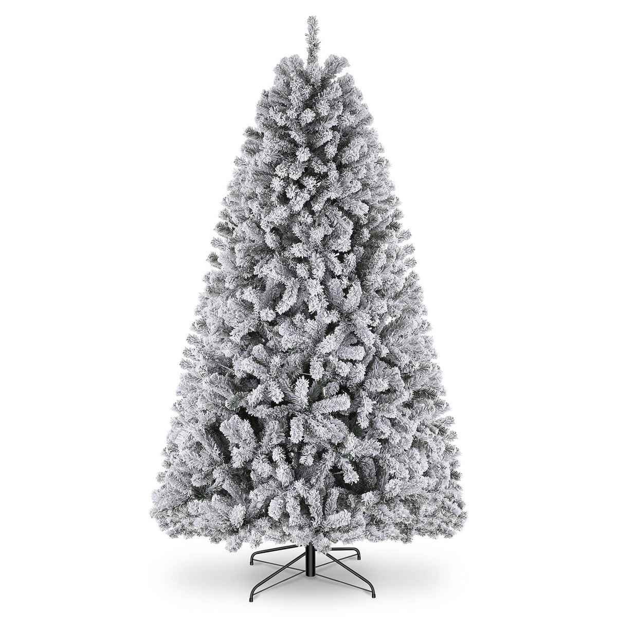 Flocked Artificial Christmas Tree 6 ft with 733 Branches Metal Base P6567