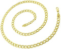 10K Yellow Gold 6mm Hollow Cuban Chain Necklace Y668606