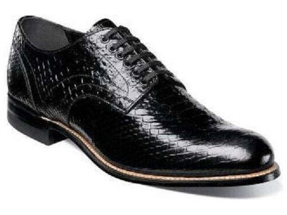 Black Leather Stacy Adams Shoes Y589