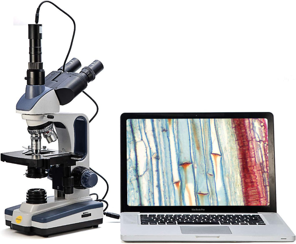 40X-2500X Trinocular Compound Lab Microscope with Mechanical Stage V723556