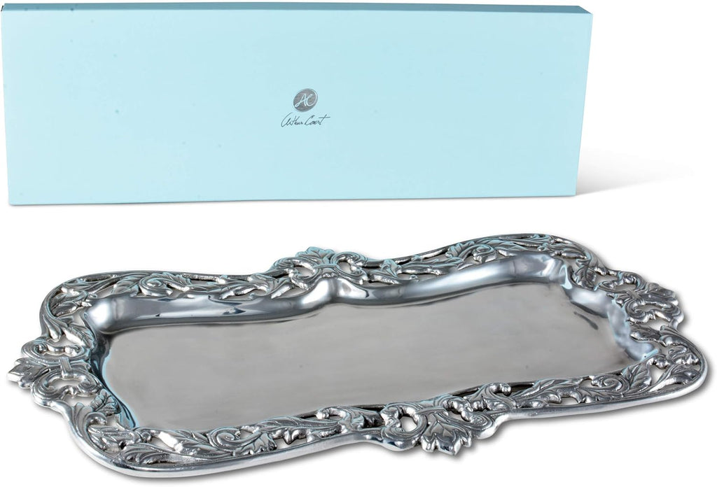 Aluminum Fleur-De-Lis Acanthus Oblong 22 inch x 17 inch P746928