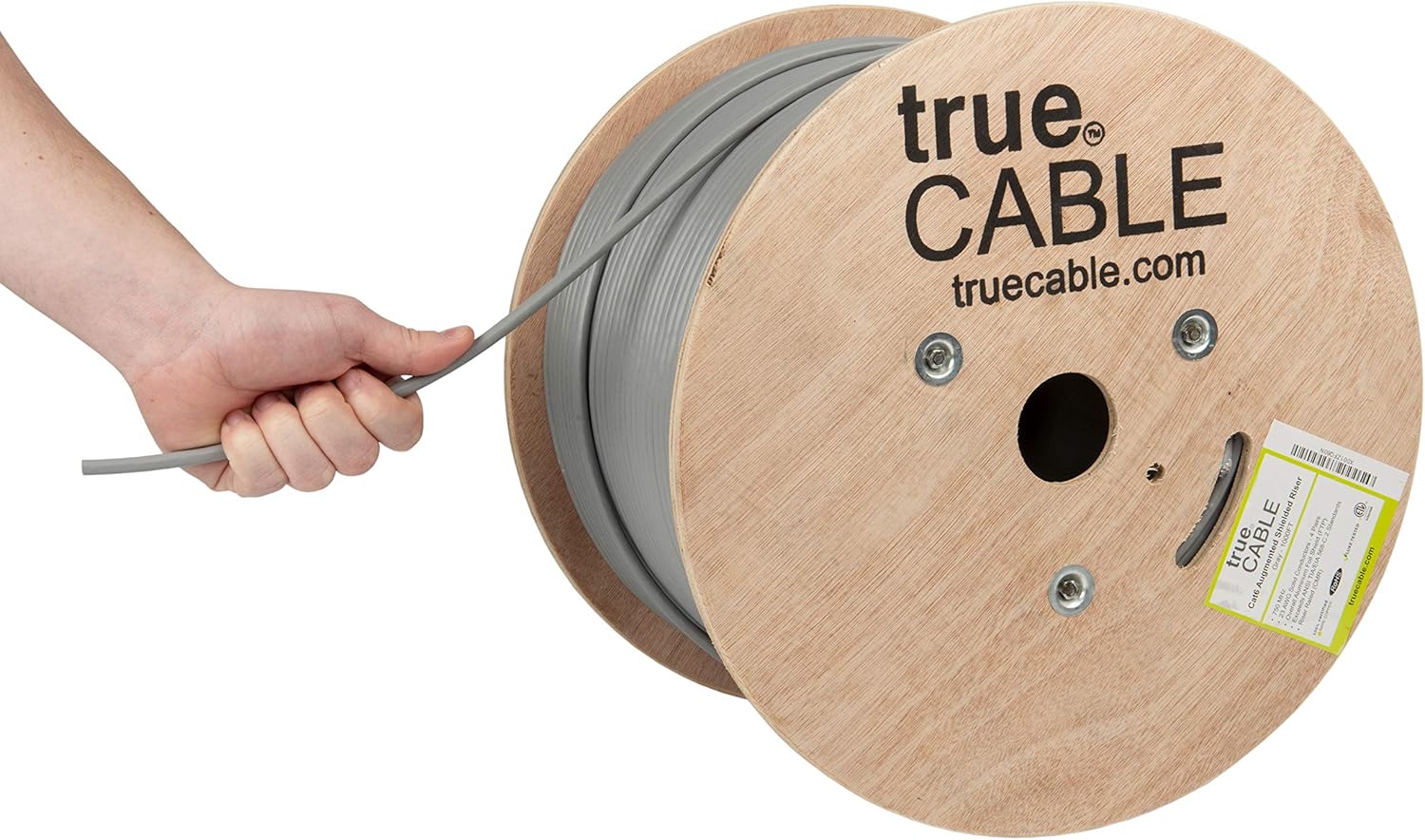 1000ft Black 23AWG Solid Bare Copper Bulk Ethernet Cable W7107