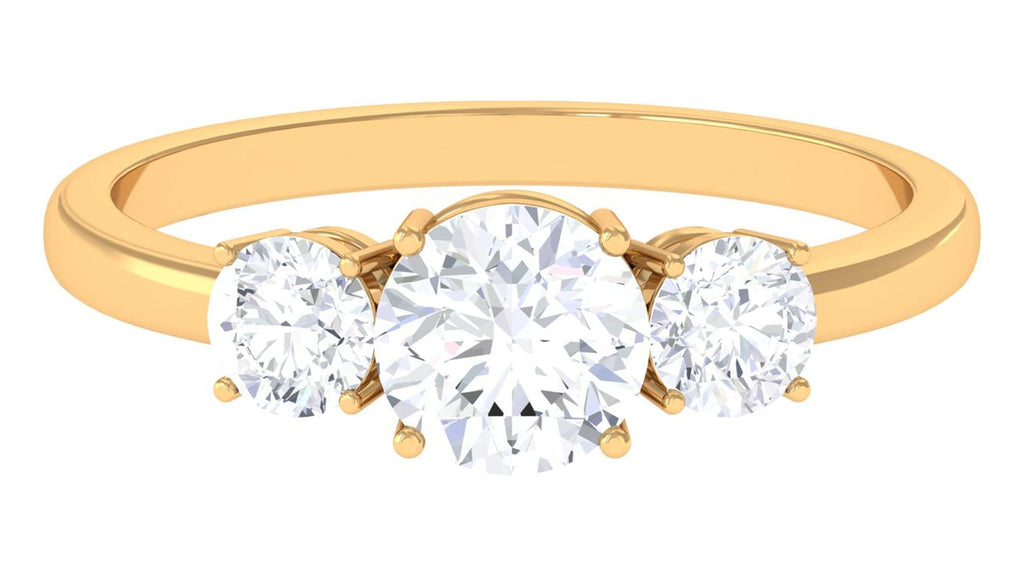 14K Yellow Gold Moissanite Engagement Ring I8709