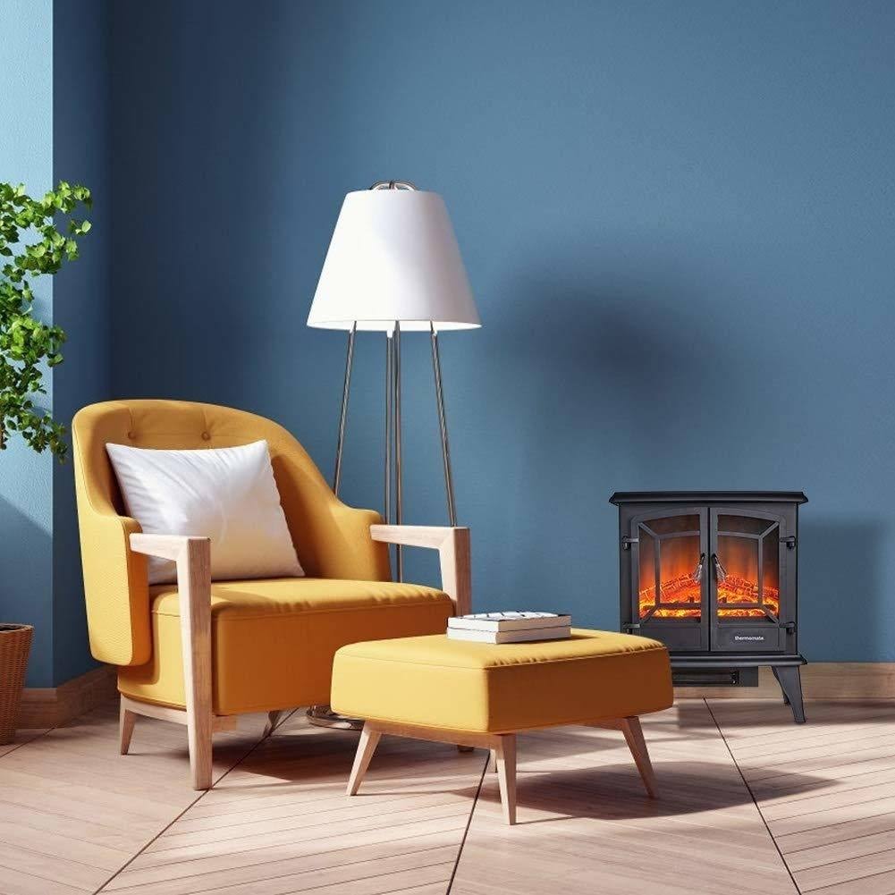 Black Freestanding Electric Fireplace M816