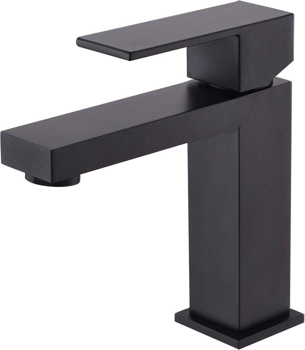 Matte Black Single Hole Bathroom Sink Faucet B27723