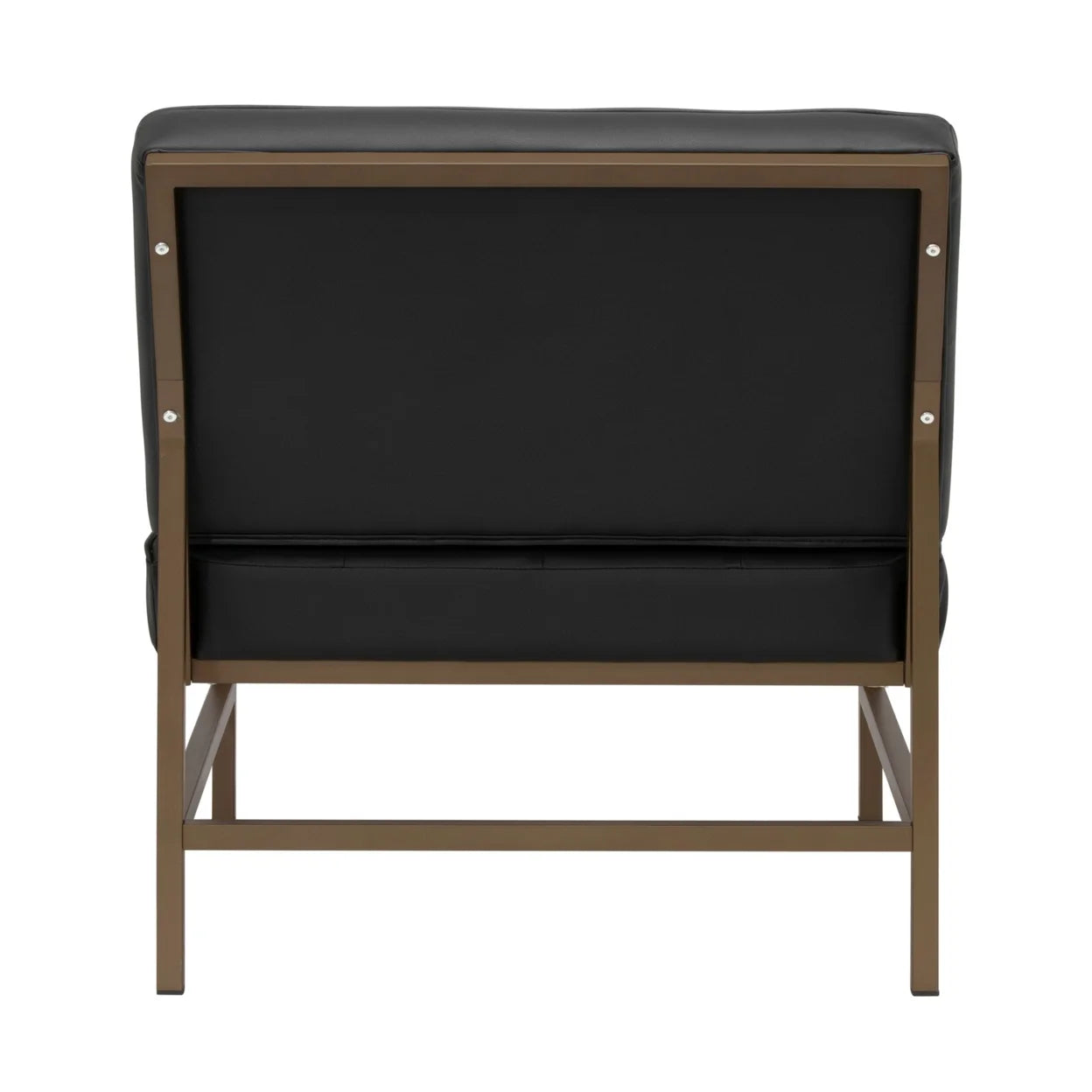 Bronze/Black Bonded Leather Accent Chair with Woven Webbing Seat I25712