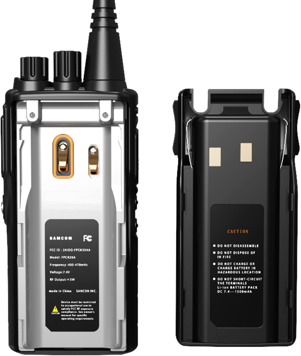 3 Packs UHF Two Way Radios Walkie Talkies 5 Watts P59898