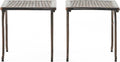 Shiny Copper Outdoor Cast End Tables, 2-Pcs Set C771