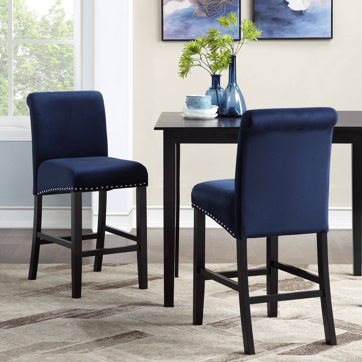 Velvet Counter Chair (Set of 2) O395