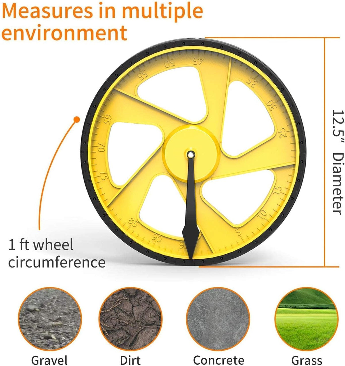 12-Inch Digital Measuring Wheel Y2607