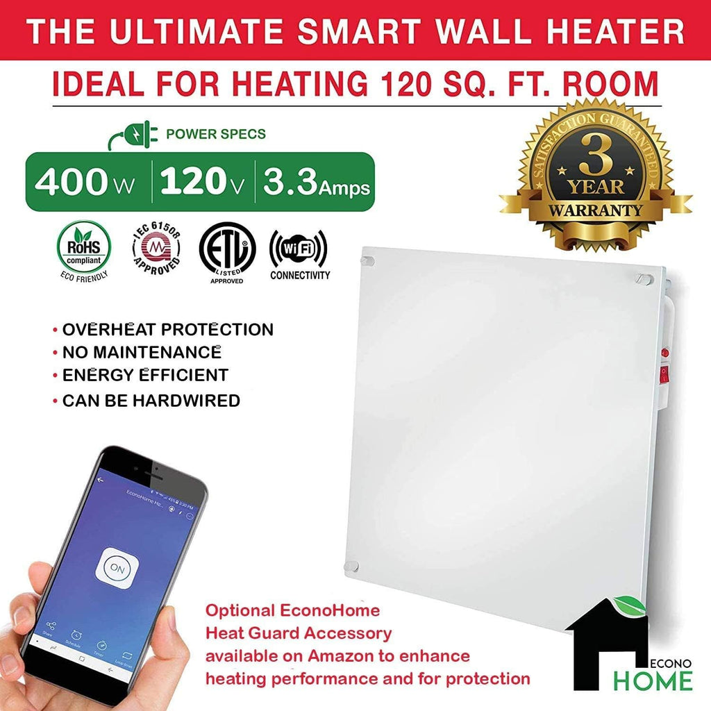 Wall Mount Smart Space Heater Panel with Overheat Protection T372