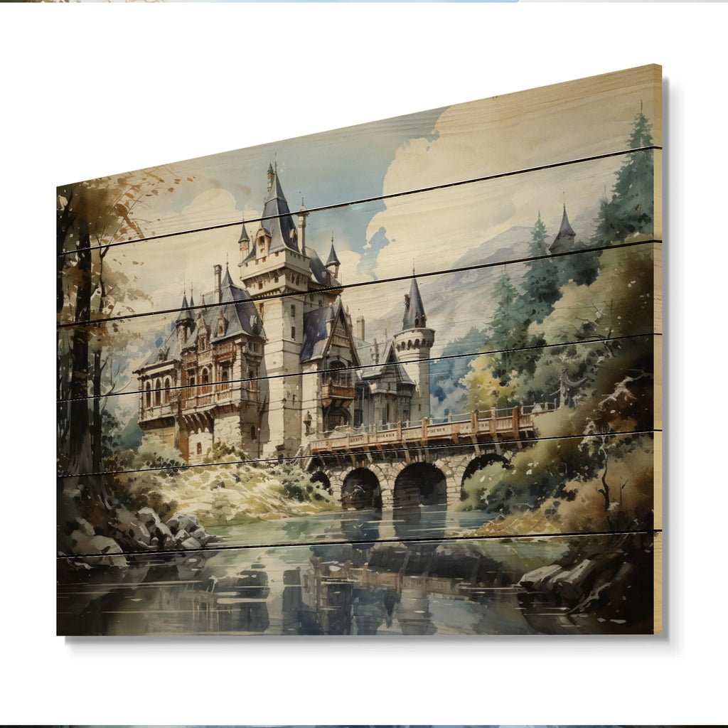 Natural Pine Wood Architecture Print U8594