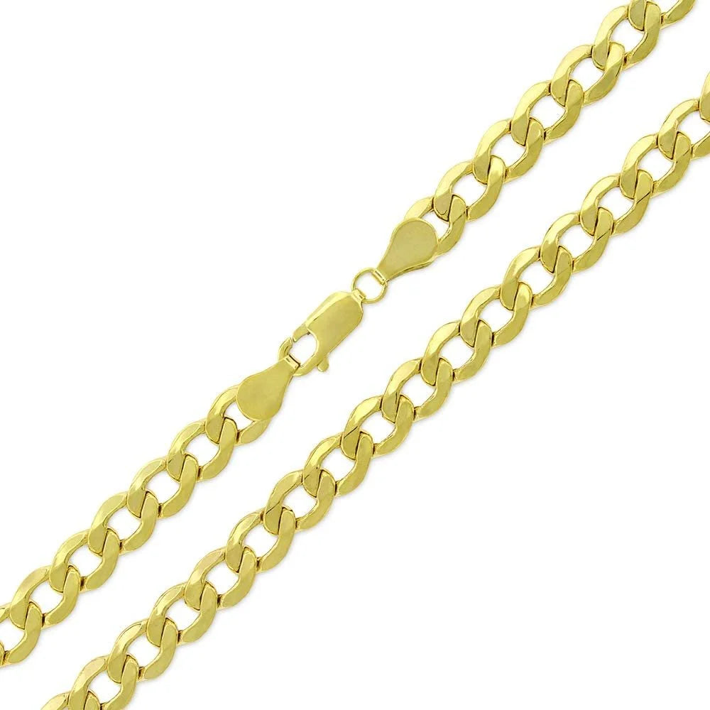 10K Yellow Gold 6mm Hollow Cuban Chain Necklace Y668606