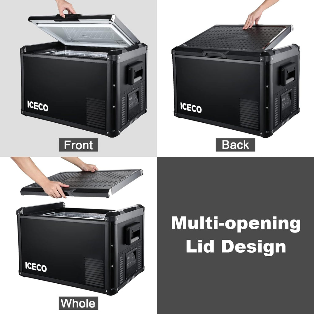 Portable Refrigerator, 45L Steel Compact Refrigerator, 47 Quarts U55415