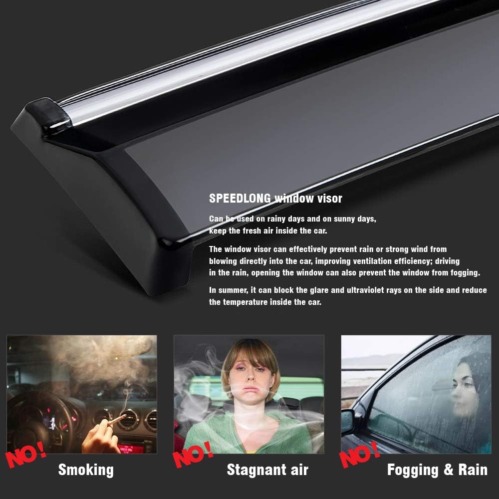 Car Window Visor Vent Shade Deflector Sun/Rain/Fog Guards A798
