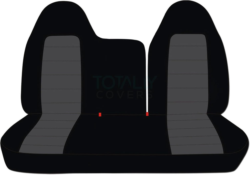 Black & Yellow Two-Tone Truck Seat Covers V739336