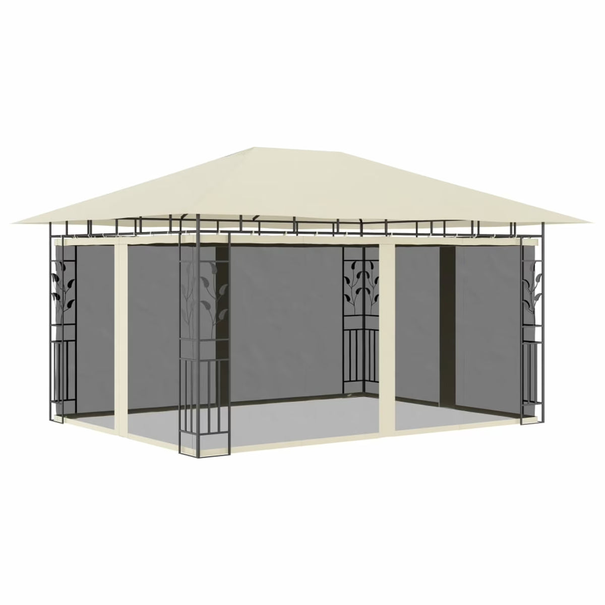 Gazebo with Mosquito Net 13.1'x9.8'x9' Cream S639694