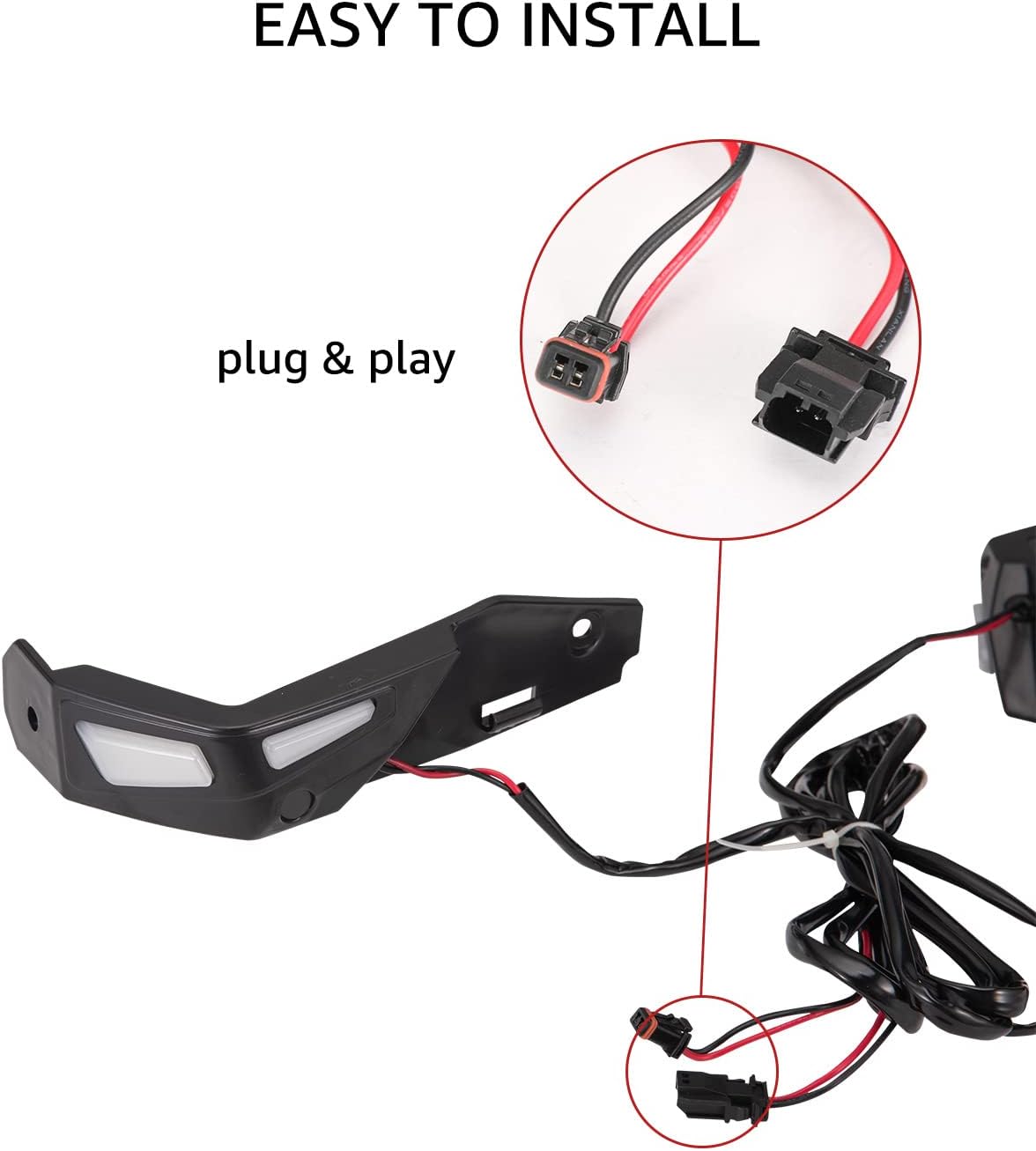 Black Aluminum Hand Guards LED Lighting Kit (2PCS) C6030