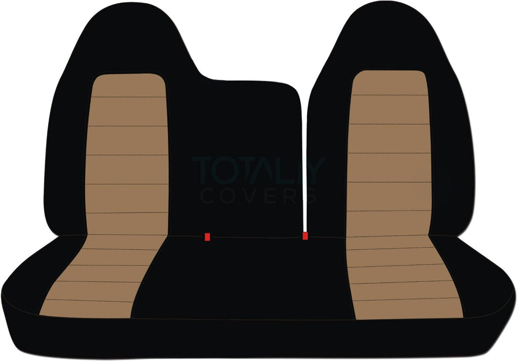 Black & Yellow Two-Tone Truck Seat Covers V739336