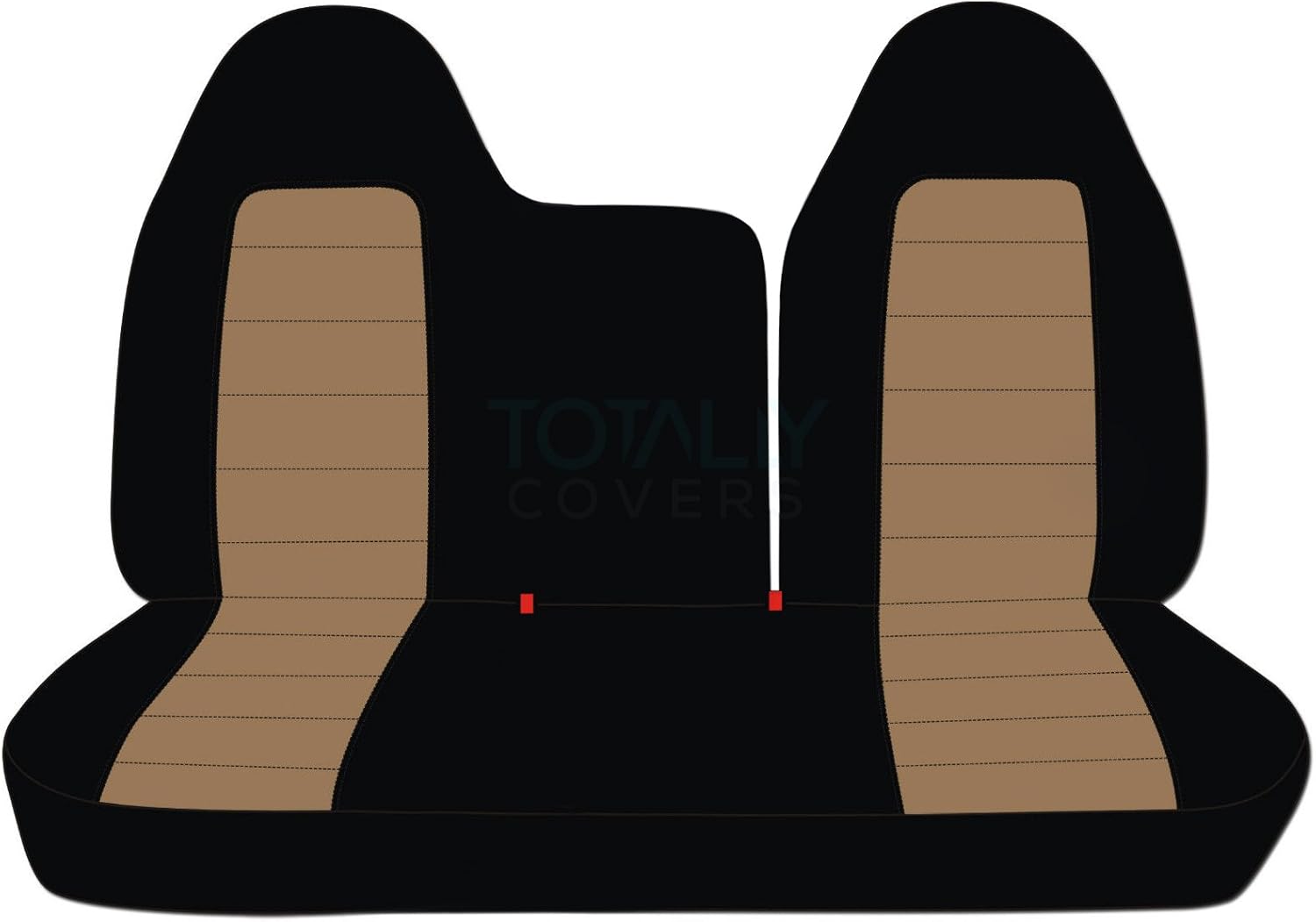 Black & Yellow Two-Tone Truck Seat Covers V739336