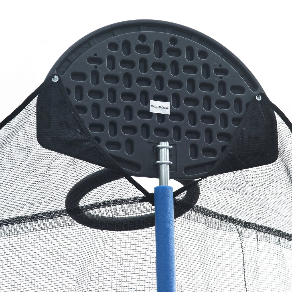 14 FT Trampoline Set with Safety Enclosure Net, Basketball Backboard and Ladder R1539