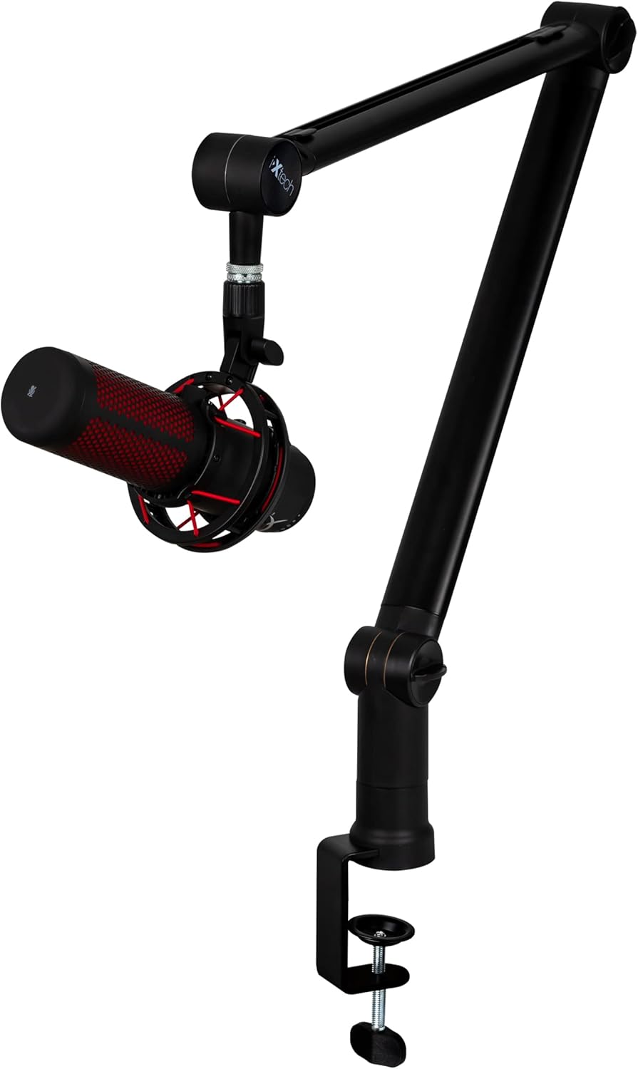 Microphone Boom Arm with Desk Mount, 360° Rotatable, Adjustable and Foldable Scissor Mounting P32323