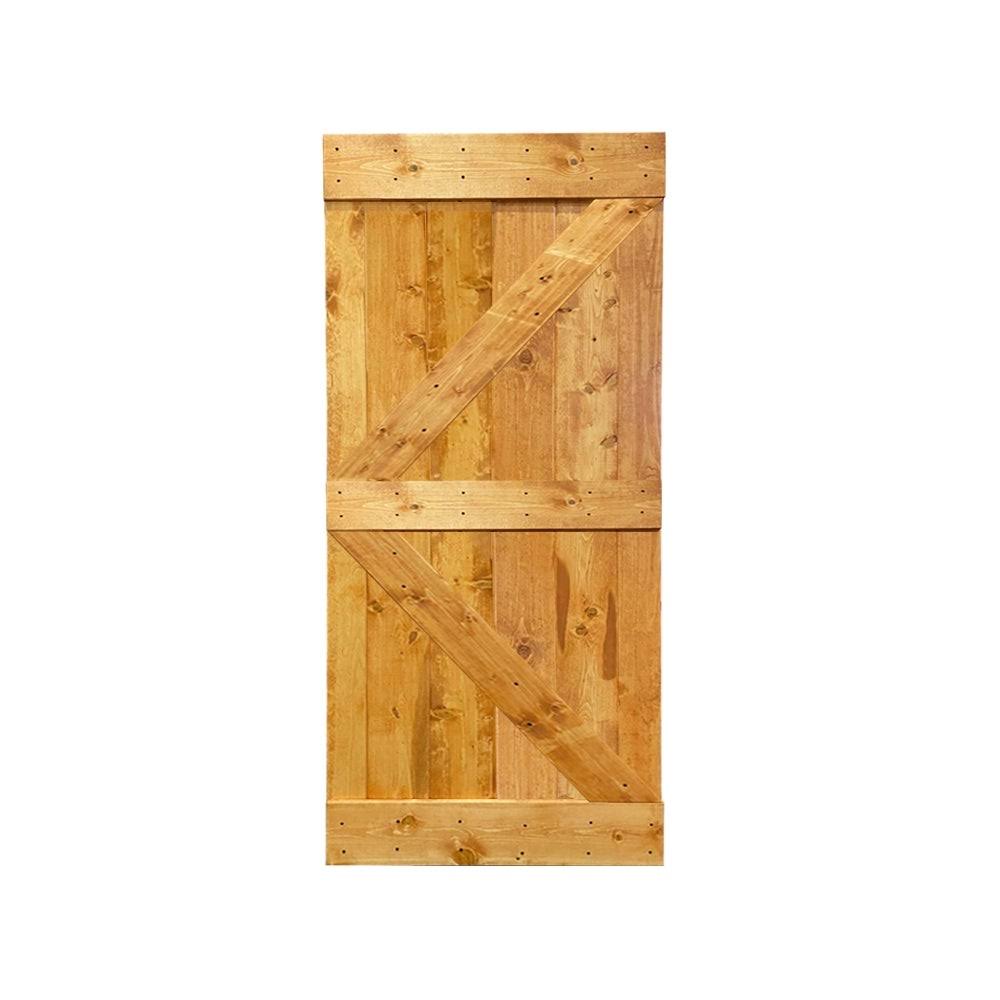 Jungle Green Stained Solid Pine Wood Interior Sliding Barn Door Slab J3713