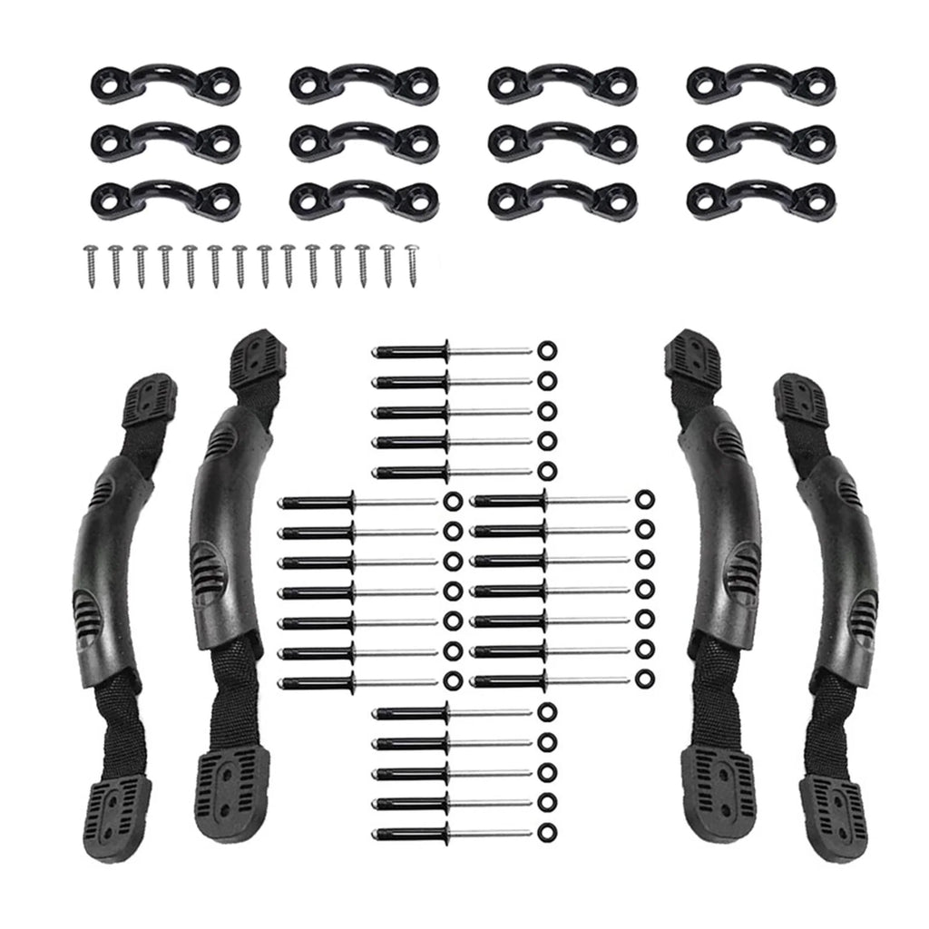 Black Kayak Carry Handles with Screws Pad Eye L898