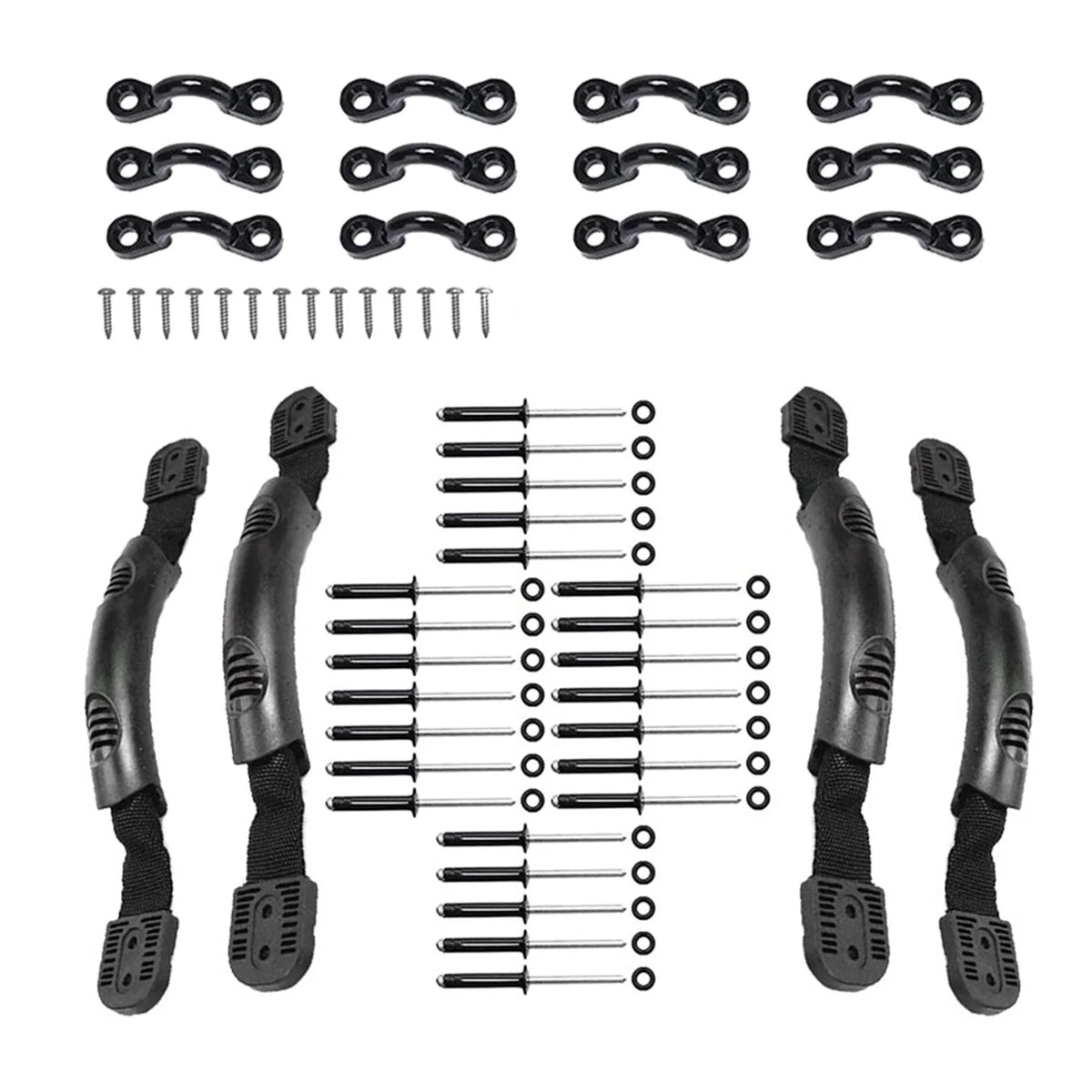 Black Kayak Carry Handles with Screws Pad Eye L898