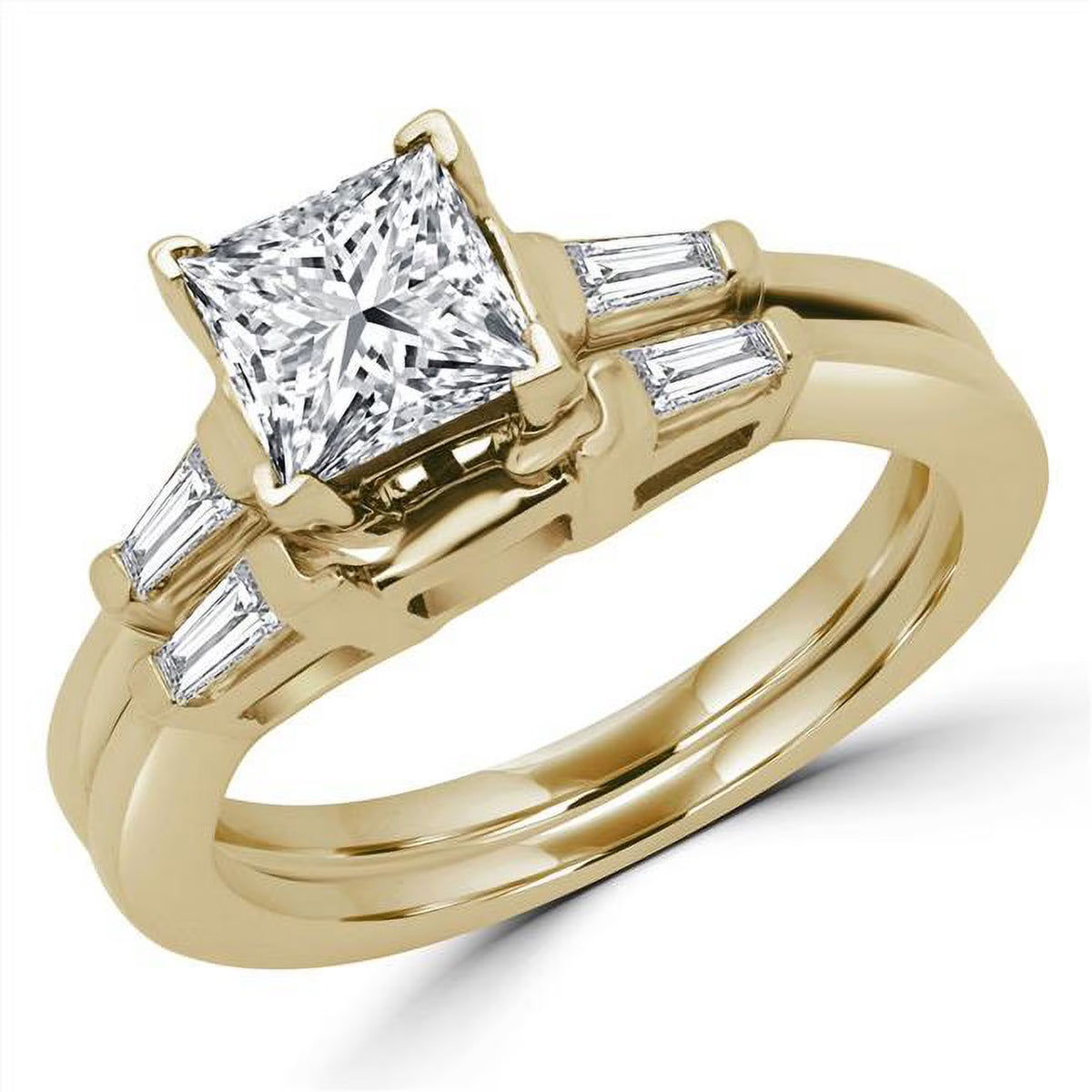 14K Yellow Gold Three-Stone Engagement Ring T8096