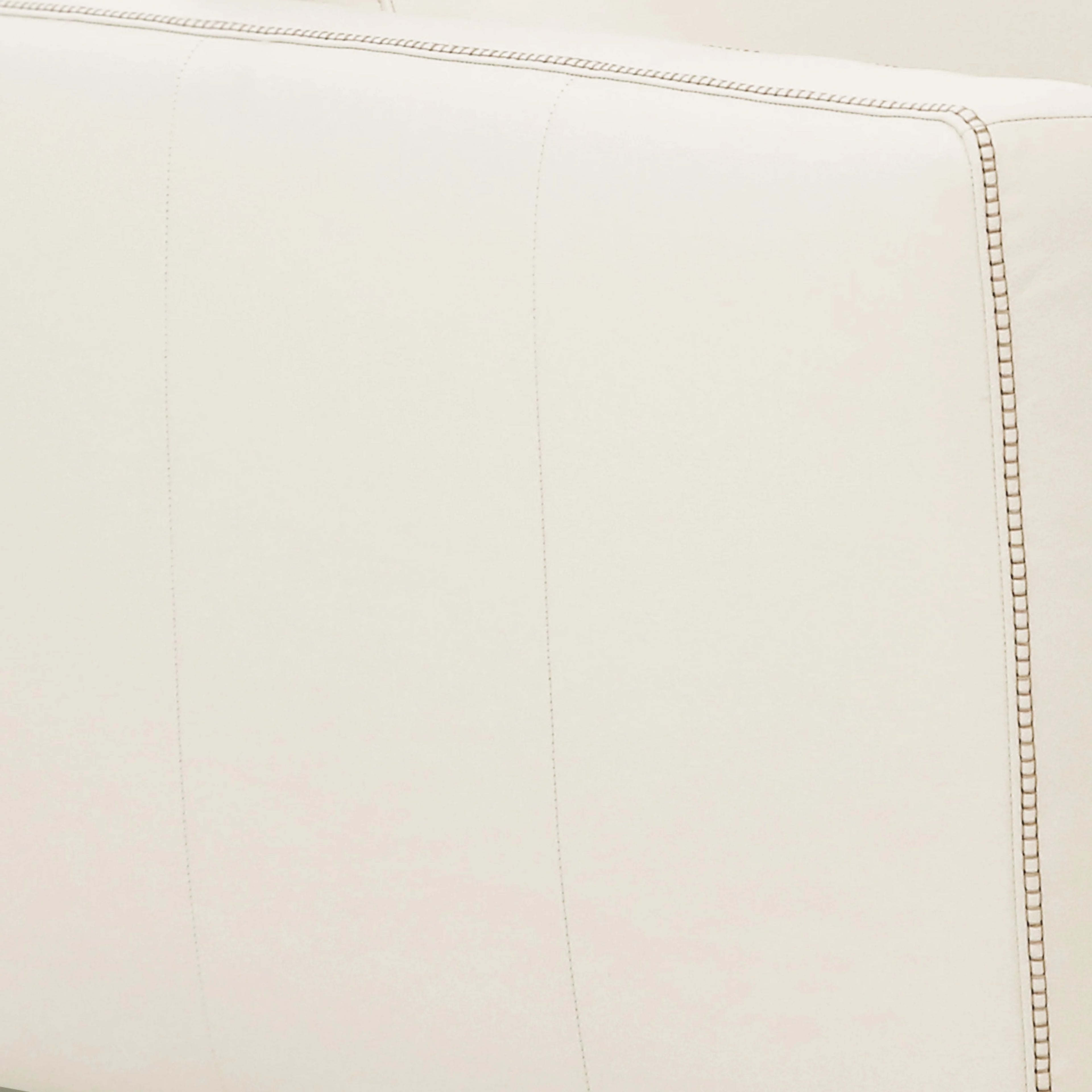 Offwhite Leatherette Chair with Track Armrests and Angled Metal Legs R7002