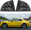 Matte Black Quarter Side Window Louvers for Ford Mustang 1999-2004 Coupe 2-Door Pack of 2 I50973