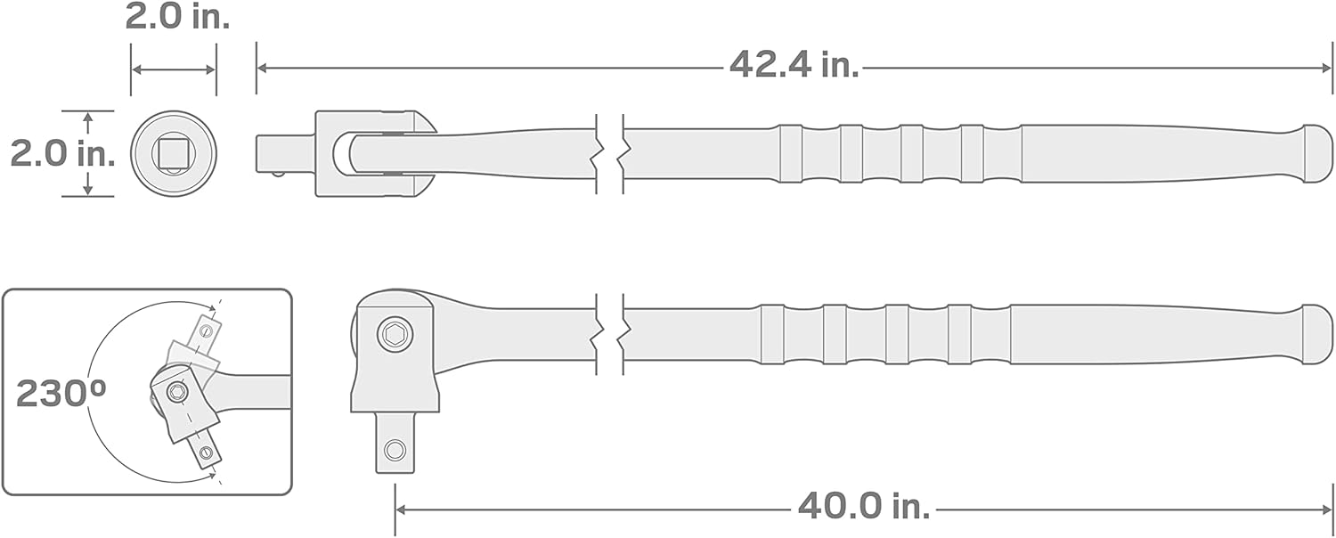 3/4 Inch Drive x 40 Inch Breaker Bar L9618