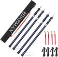 Silver 4poles Aluminum Telescoping Tarp Poles P986
