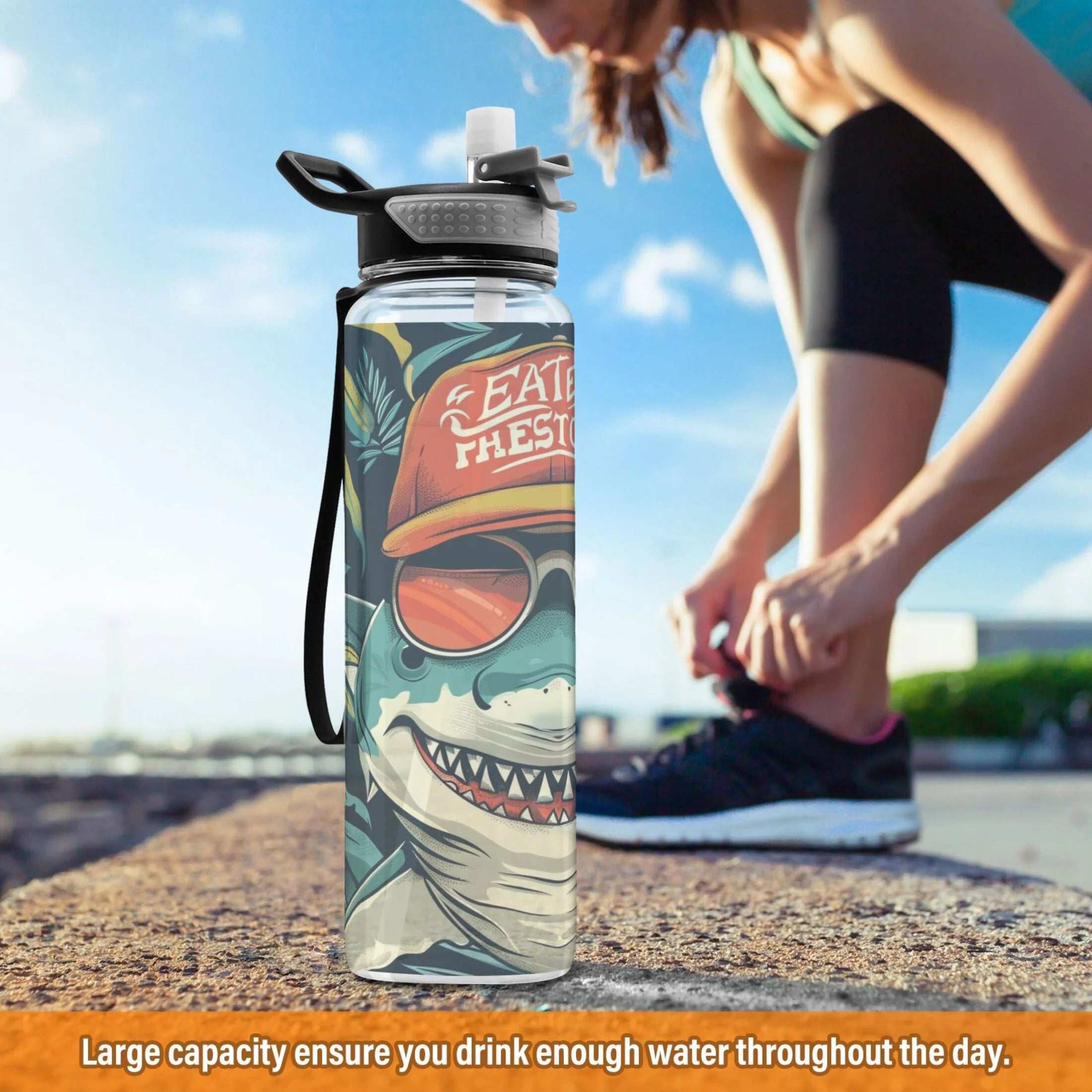 32oz Leakproof Tritan Water Bottle with Straw K797131